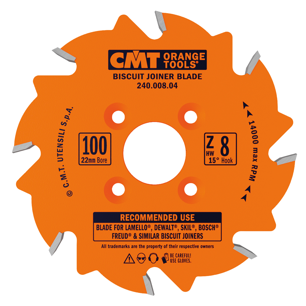 Biscuit joiner circular saw blades