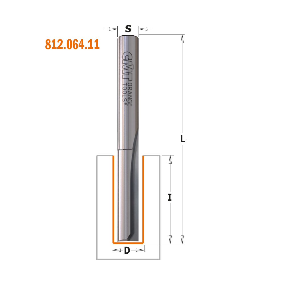 Straight router bits, long series