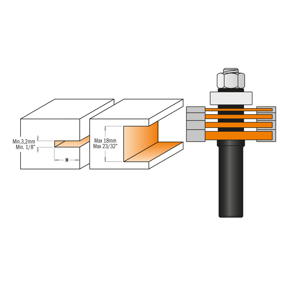 Three wing slot cutter