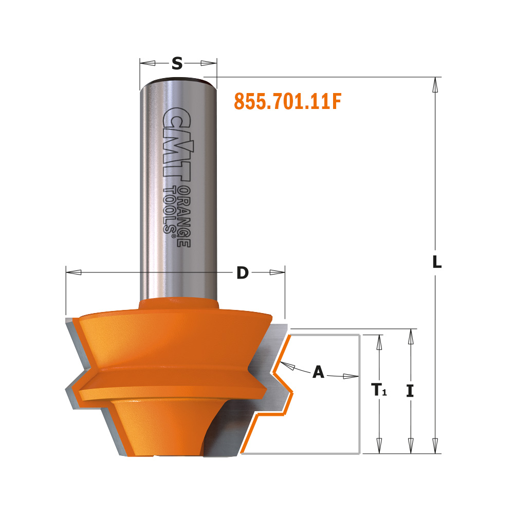 Lock miter router bit set