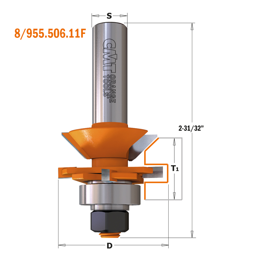 V-Tongue &amp; groove router bit set