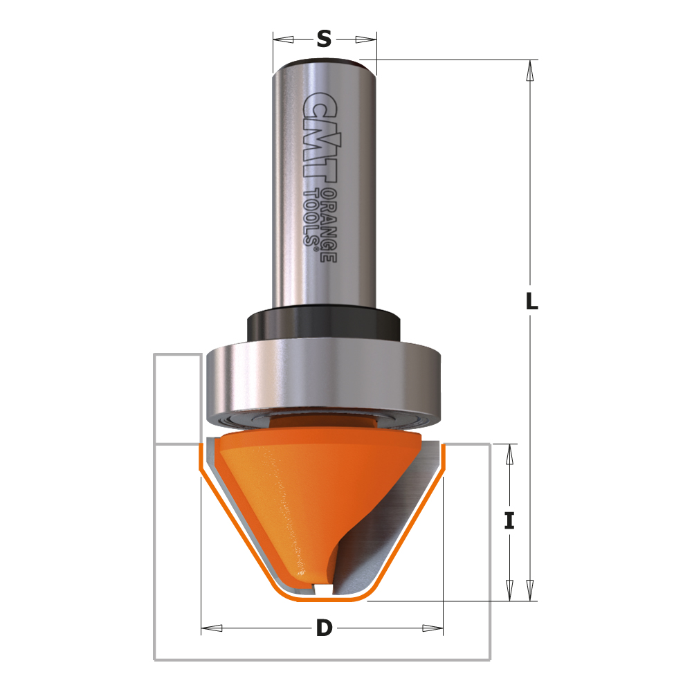 Lettering router bits (60°)