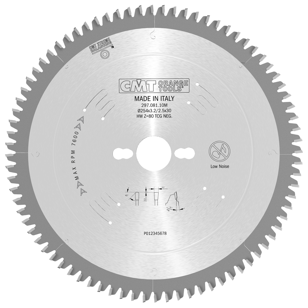 Industrial non-ferrous metal and laminated panel circular saw blades