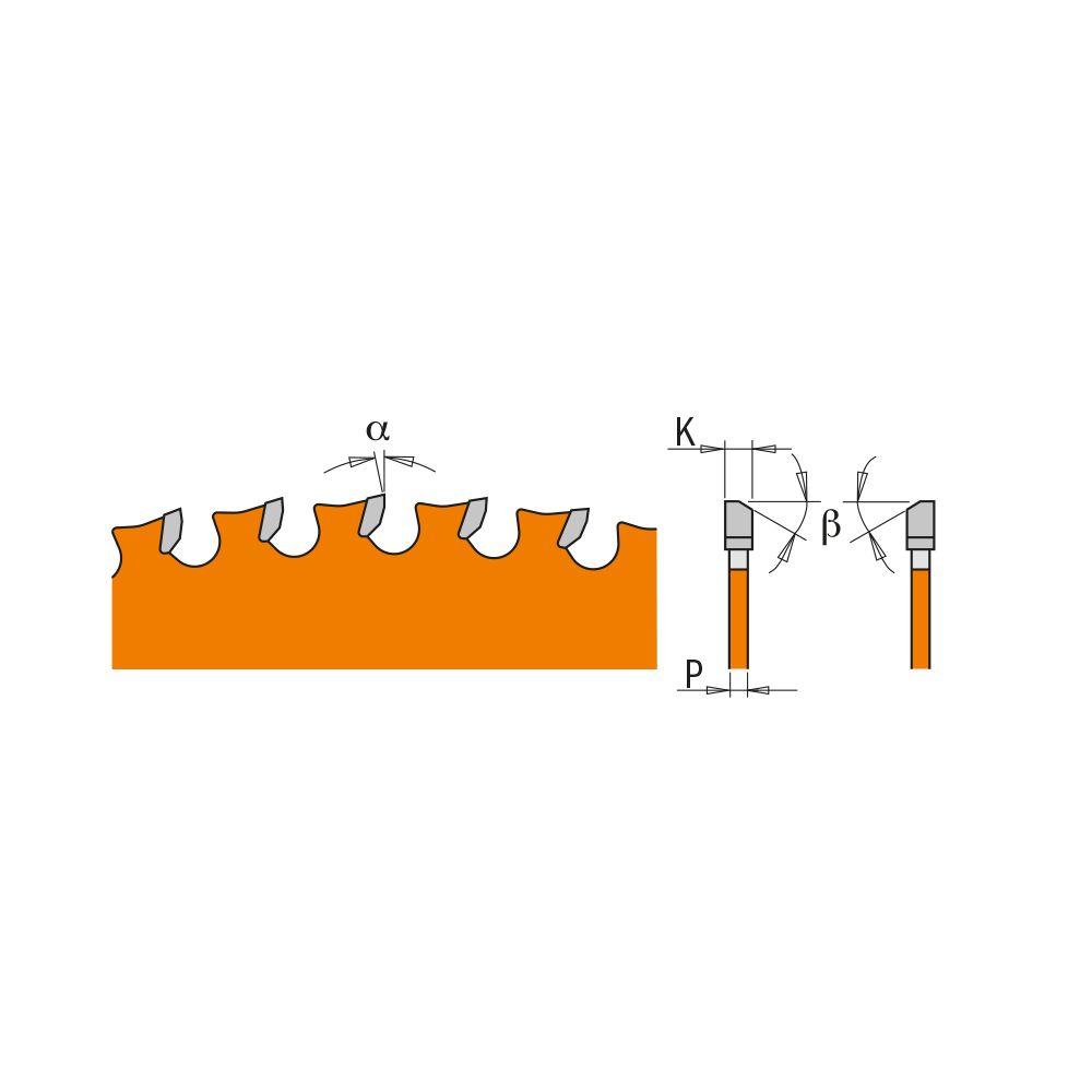 Industrial dry cutter circular saw blades