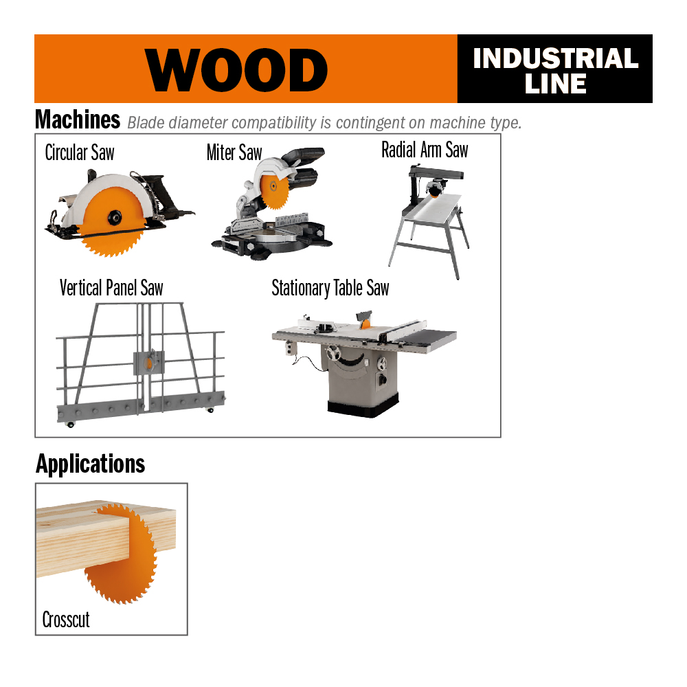 Industrial low noise and chromed saw blades