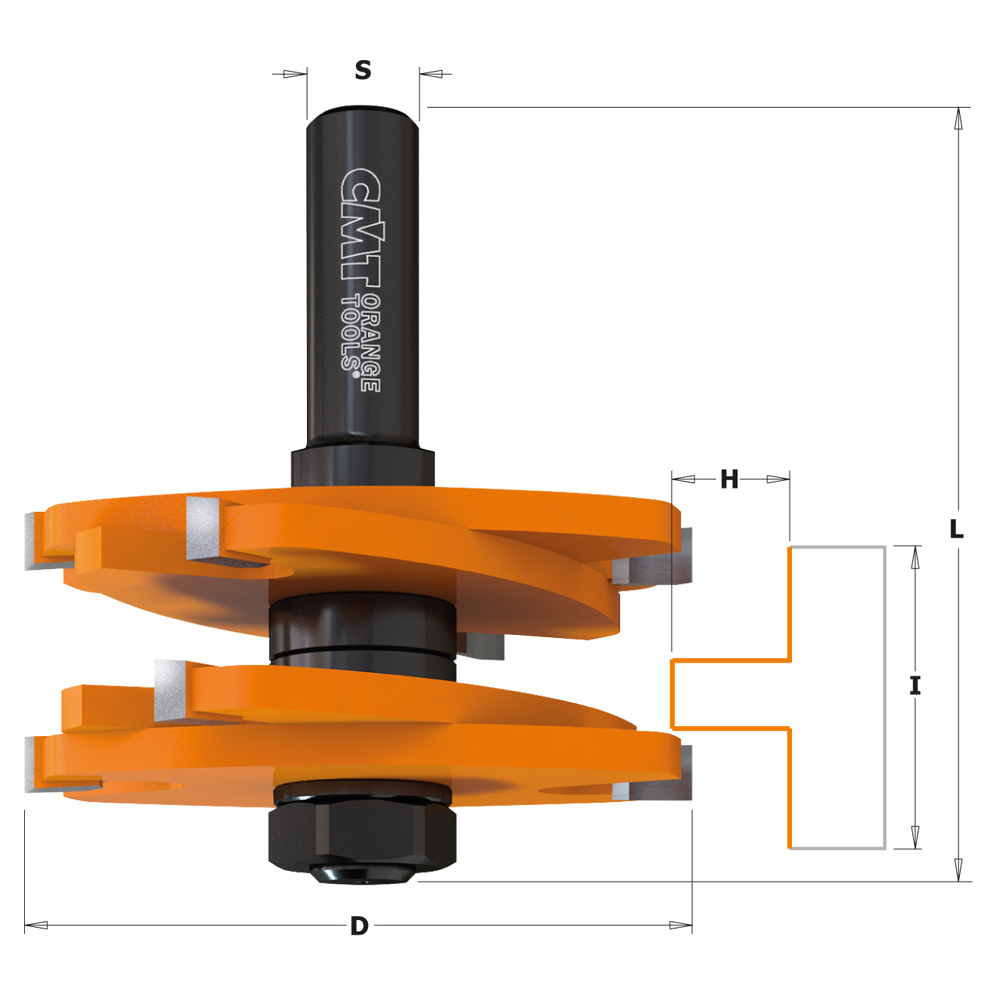 Tenon cutting router bits