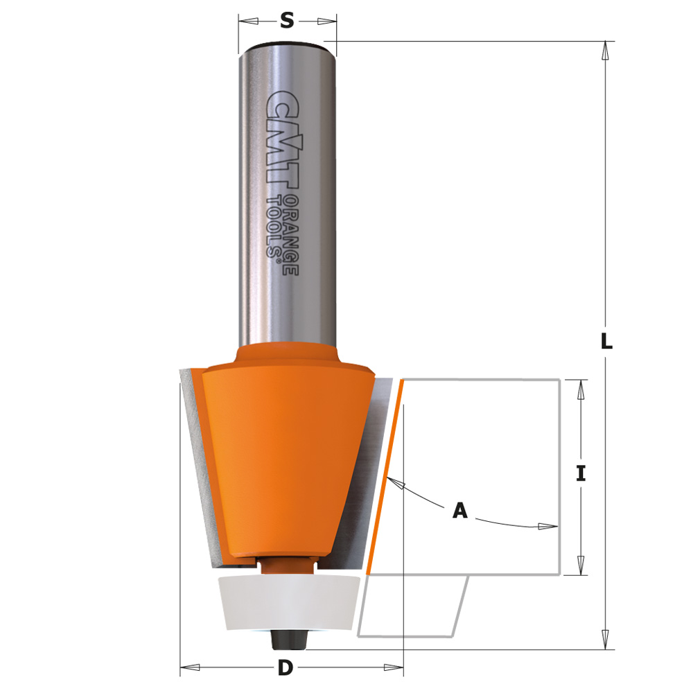 Solid surface bevel bowl bits