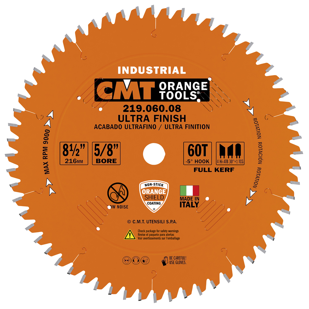 Industrial sliding compound miter &amp; radial circular saw blades