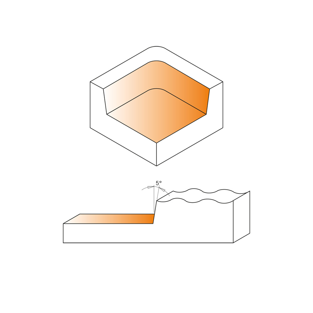 Spoilboard surfacing cutter