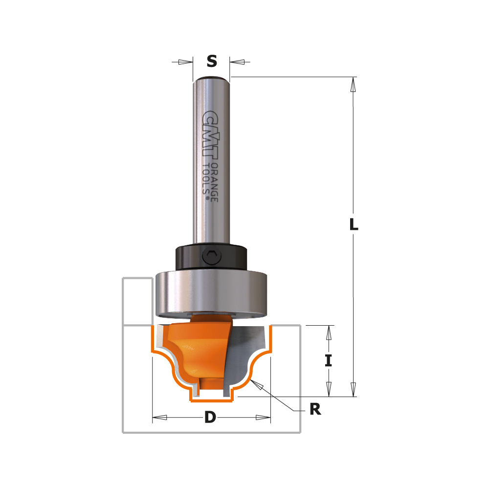 Classical bead router bits with bearing