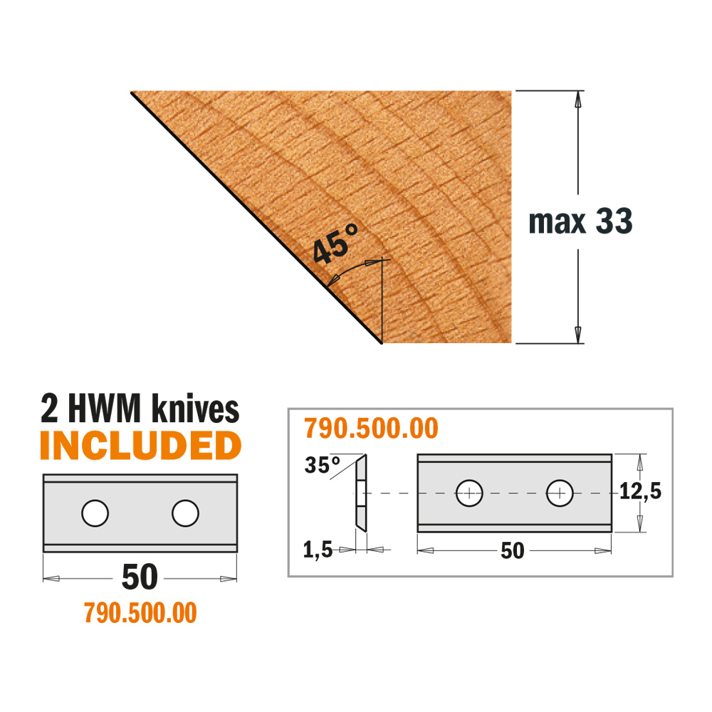 45° Chamfer Cutter Heads