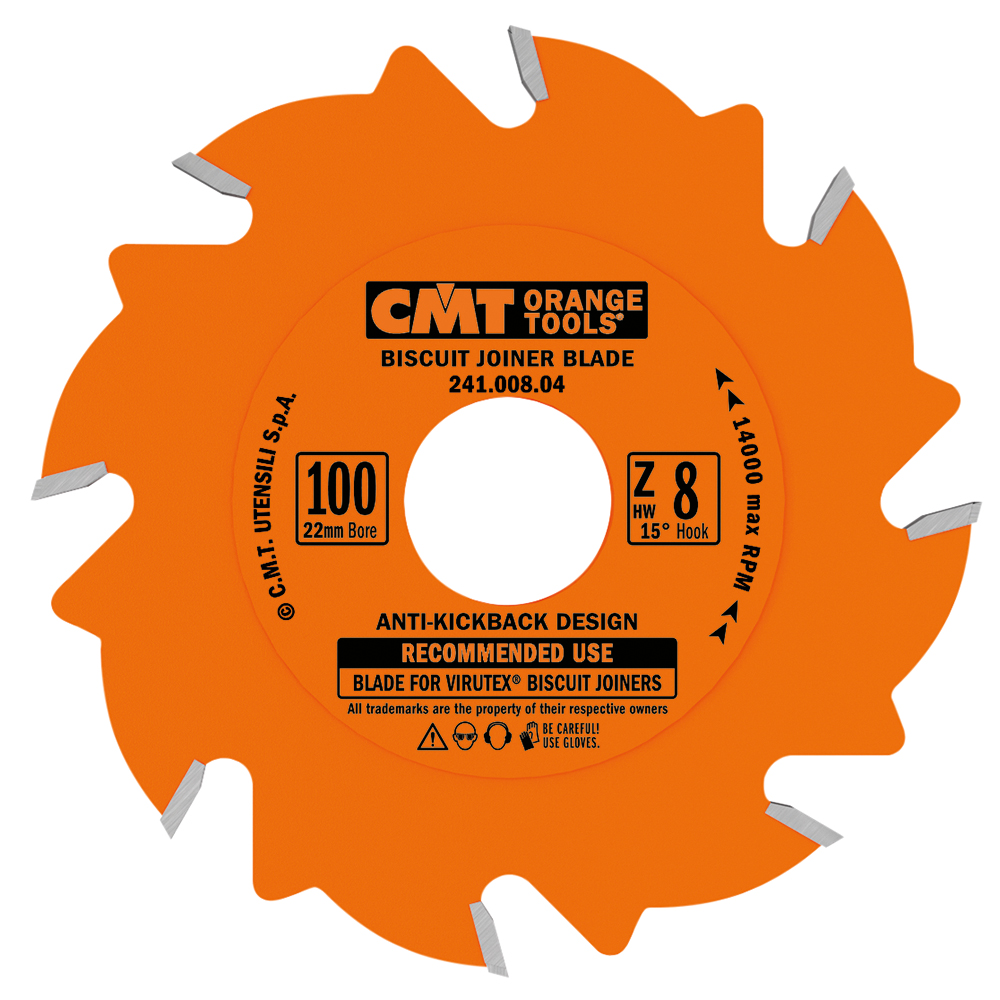 Biscuit joiner circular saw blades