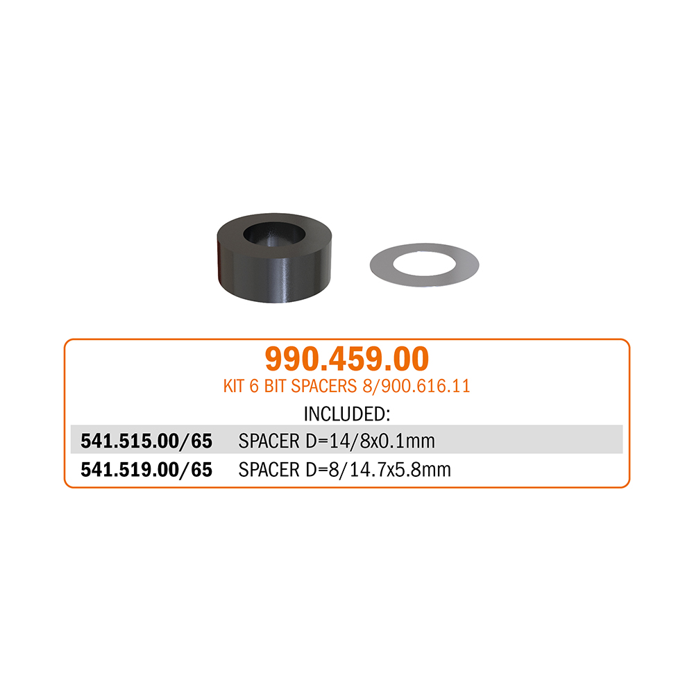 990.4 - Shield, spacer ring, key and screw kit