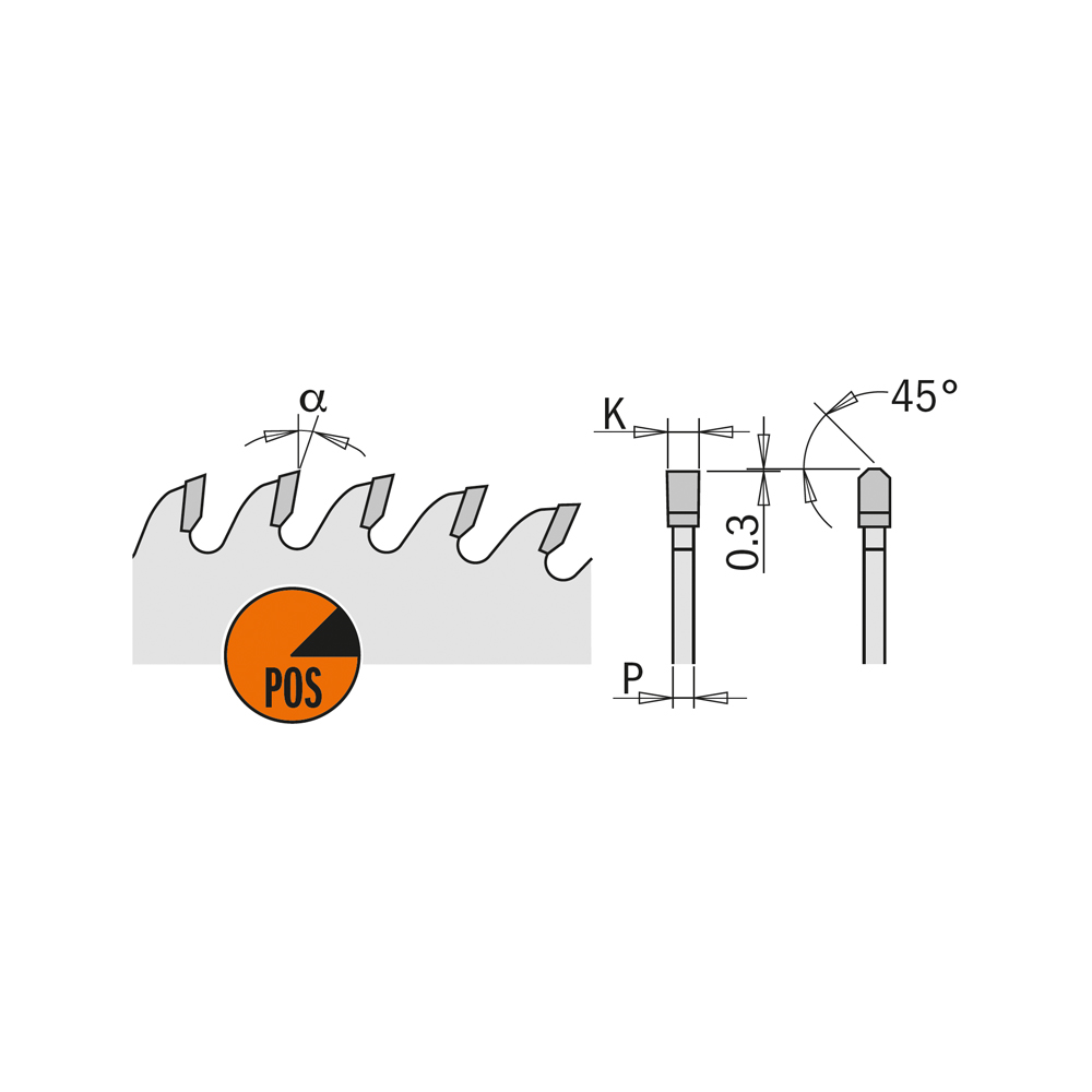 Industrial low noise &amp; chrome coated circular saw blades with TCG grind