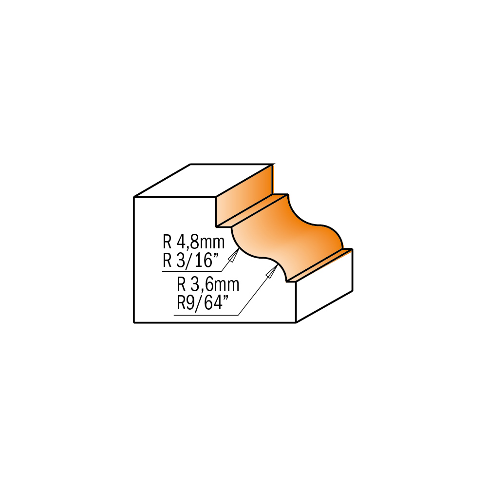 Ogee with fillet router bits