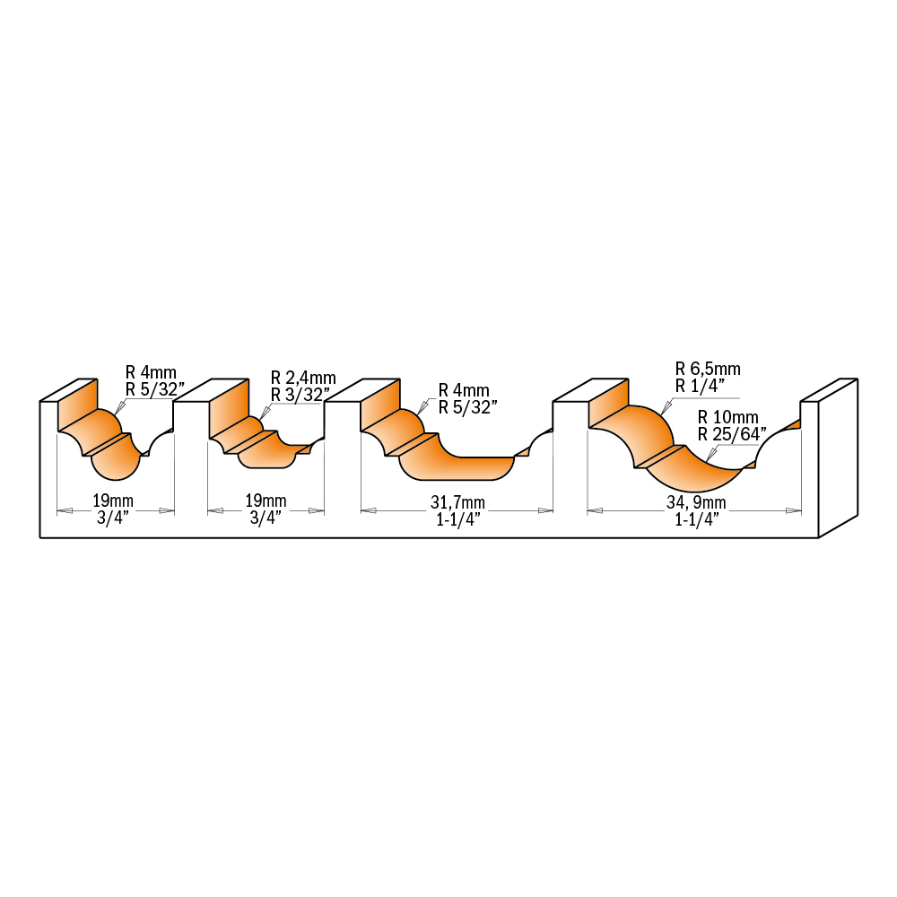 Plunge Ogee Bits