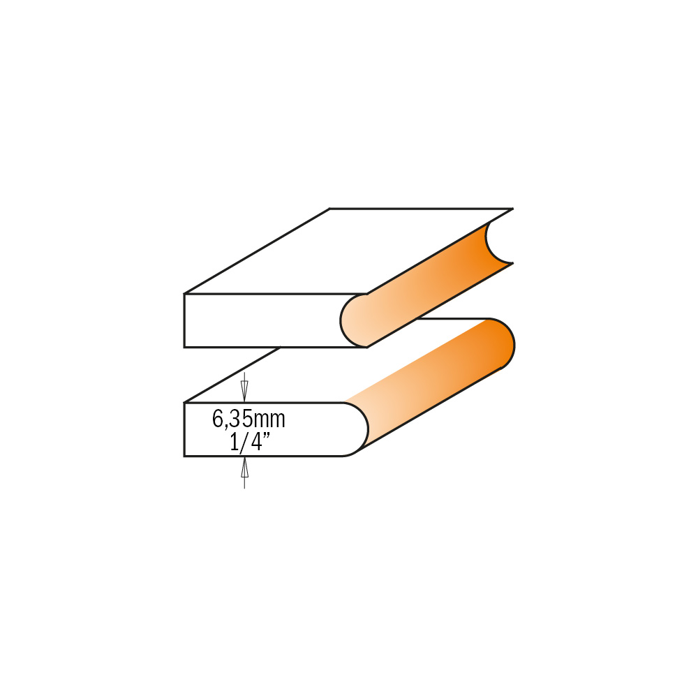 Flute &amp; bead router bit set