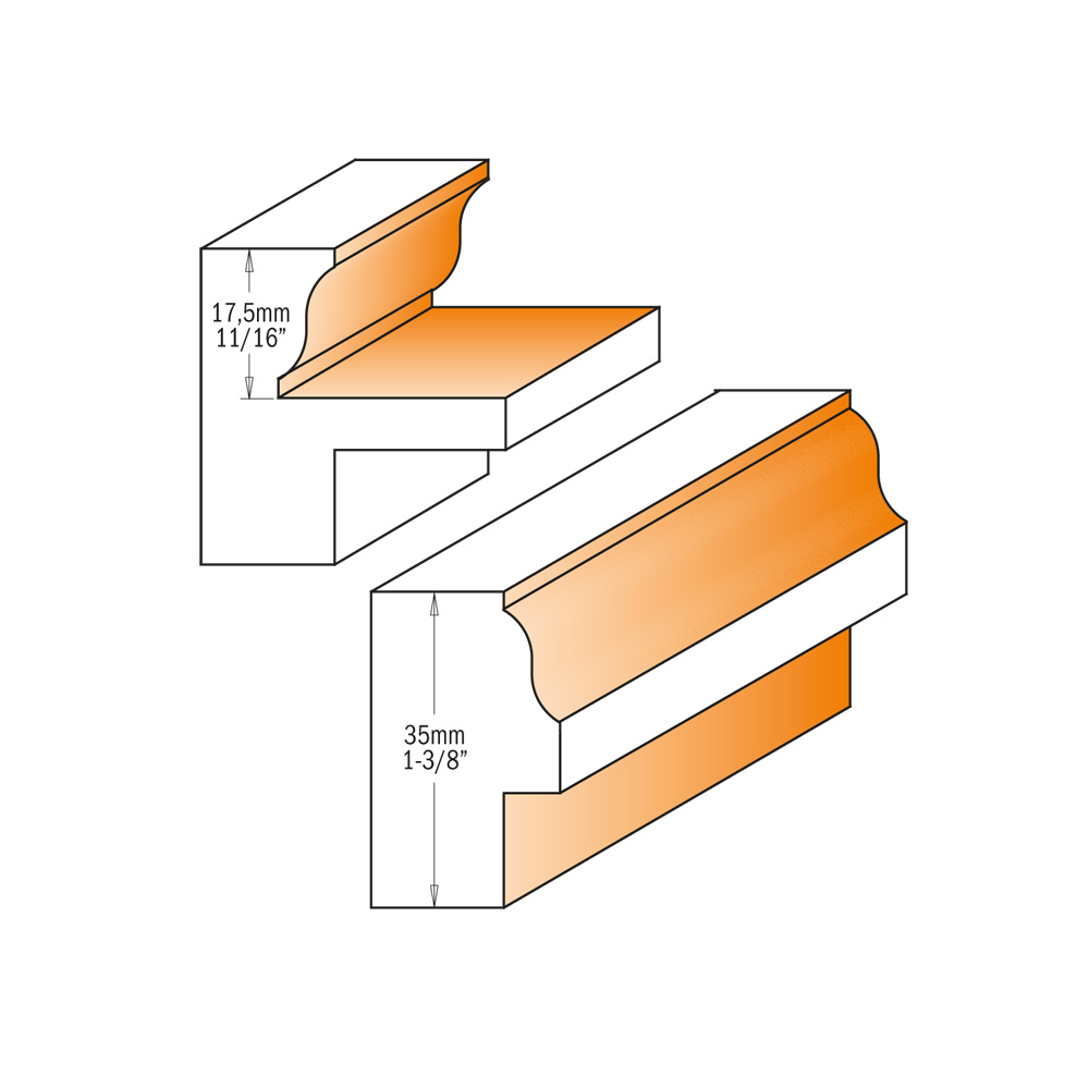 Window sash router bit sets