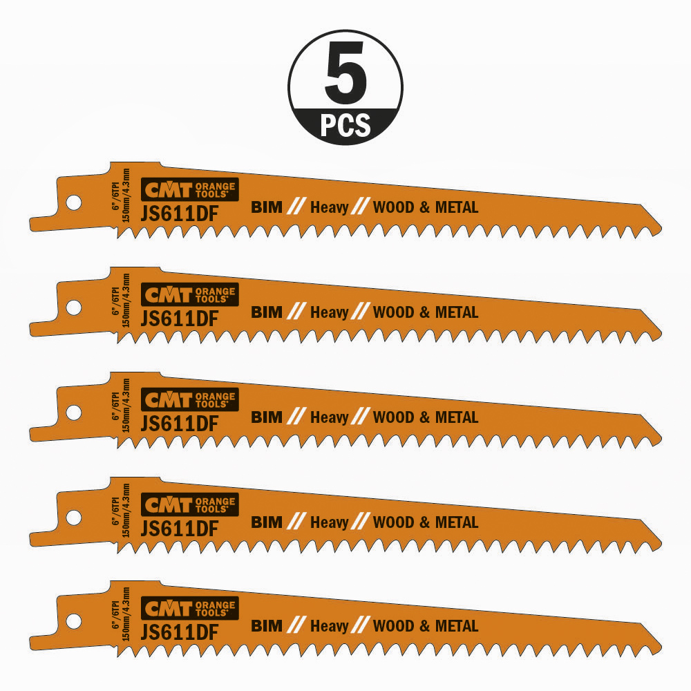 Sabre saw blade for chipboard, plastic profiles, glass fiber, epoxy