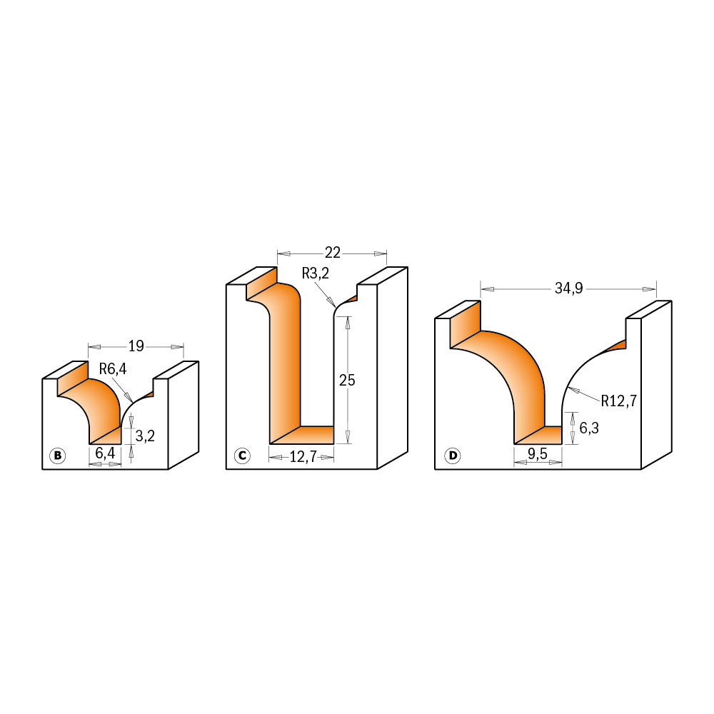 Decorative bearing router bits