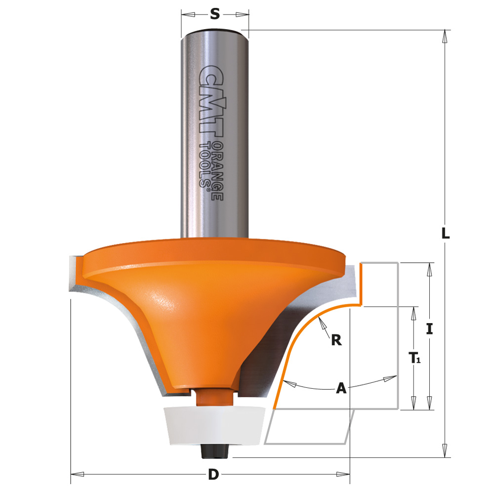 Solid Surface Rounding Over Bowl Bits