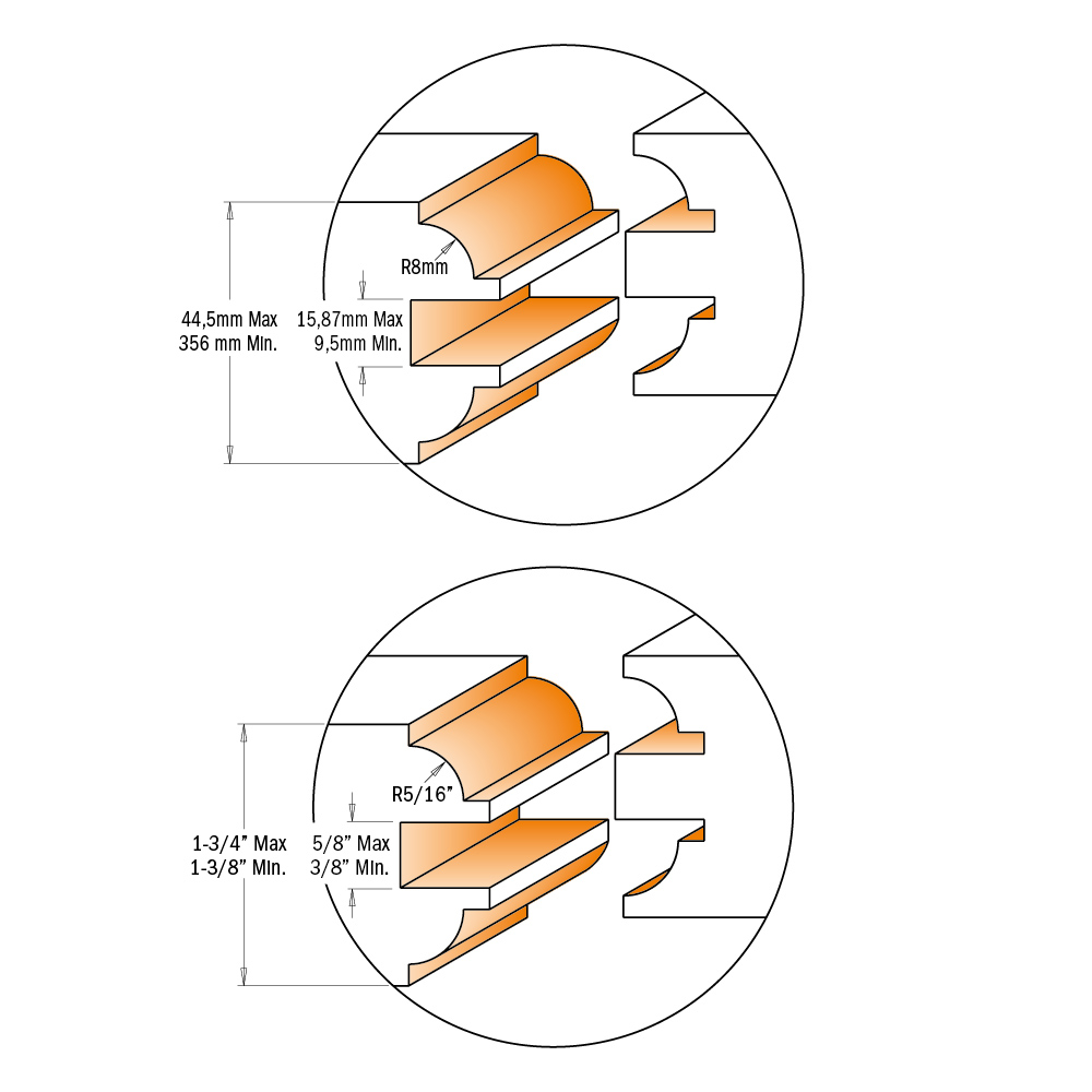 2-Piece Entry Door Router Bit Set