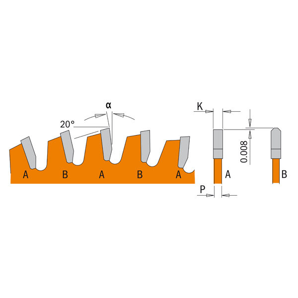 ITK Plus non-ferrous metal and Composite Decking  saw blades