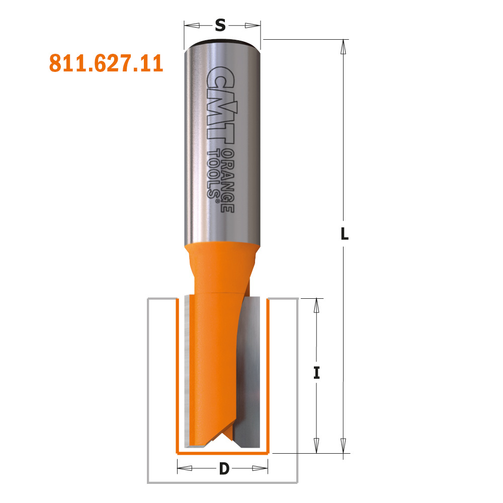 Straight router bits, short series