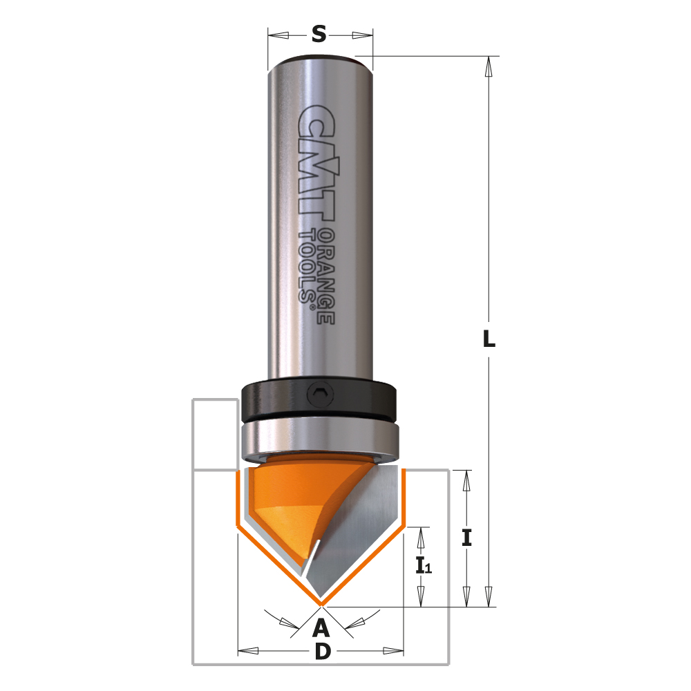 V-Grooving router bits (90°)