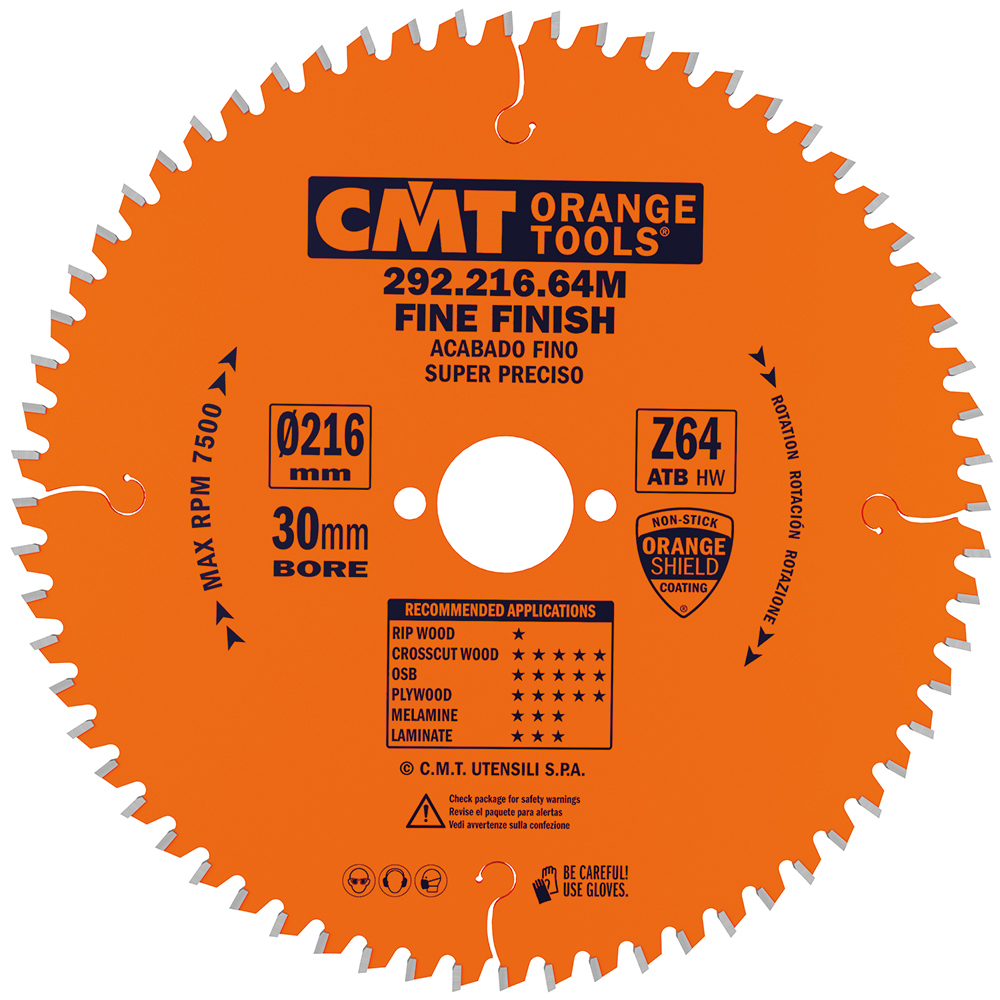 Fine cut-off circular saw blades