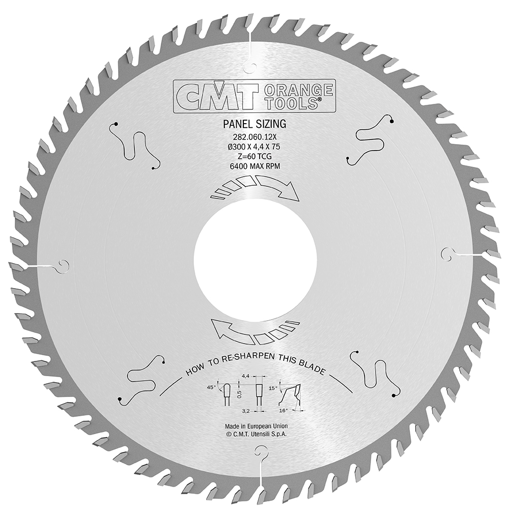 Industrial panel sizing circular saw blades