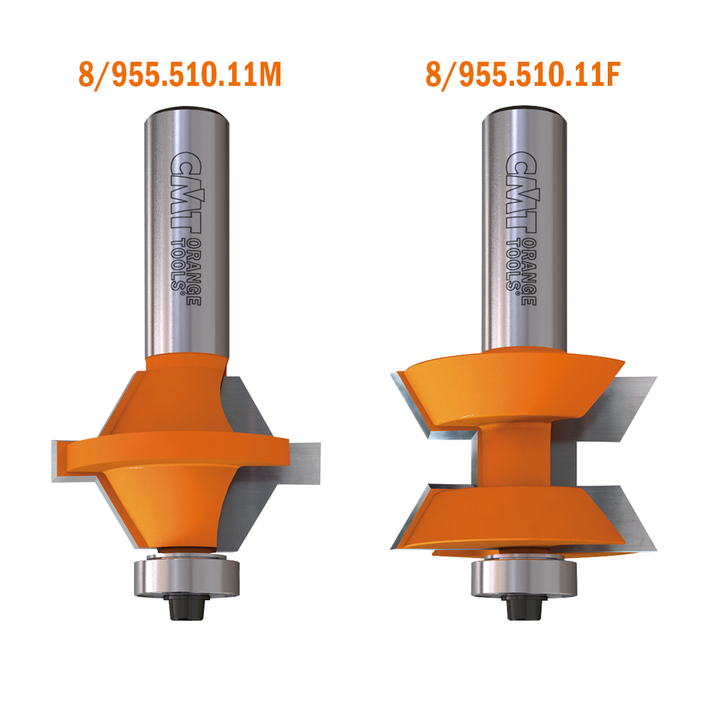 Edge banding router bit sets