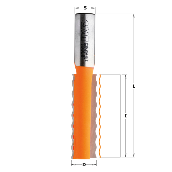 Solid surface wavy joint router bits