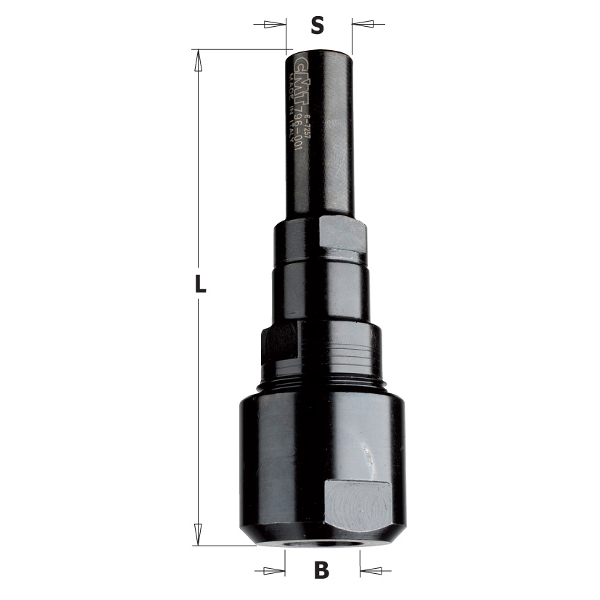 796 - Router chuck extensions with collet