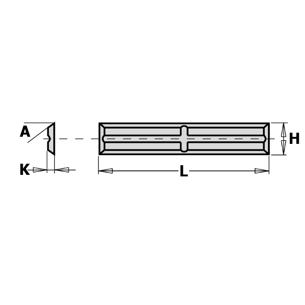 Standard indexable knives - 4 cutting edges