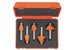 5 piece chamfer router bit set