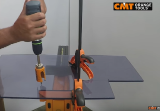 CMT Hole Saw 550 on Plexiglas®