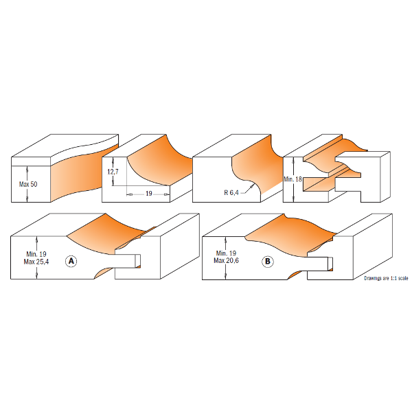 6 piece cabinetmaking sets