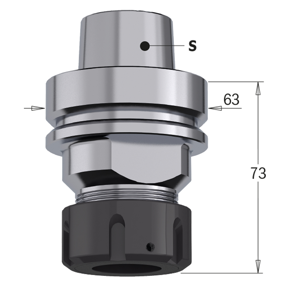 HSK chuck for ER32 precision collets