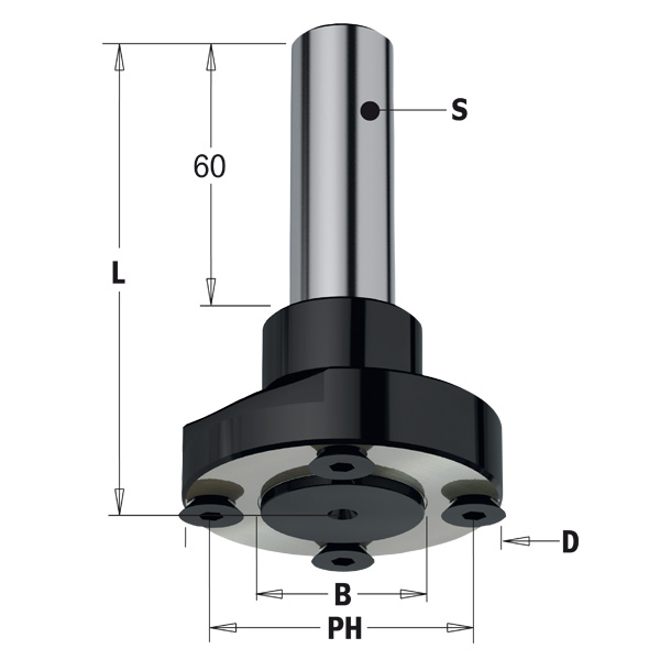 Saw blade arbor with parallel shank