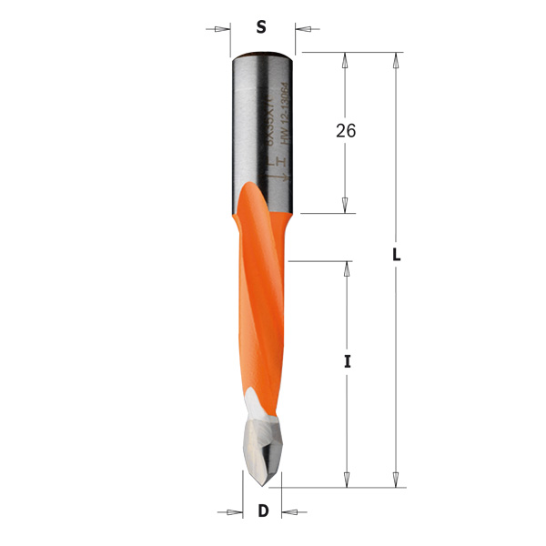 Dowel drills for through holes