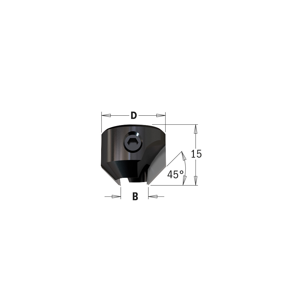 Countersinks for 4 flutes dowel drills