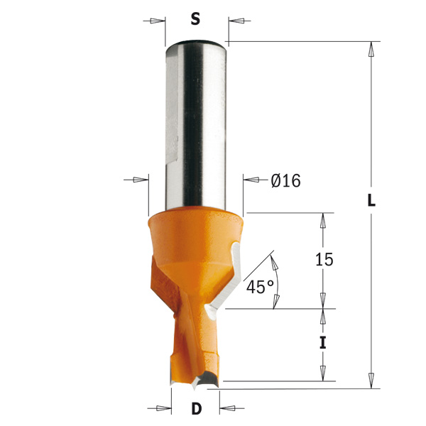 Dowel drills with countersink