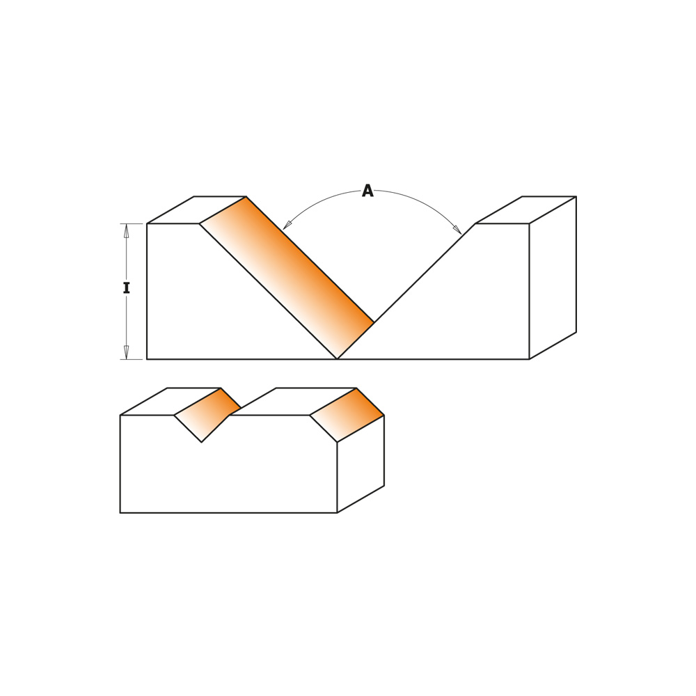 V-groove - folding - signmaking CNC router cutter