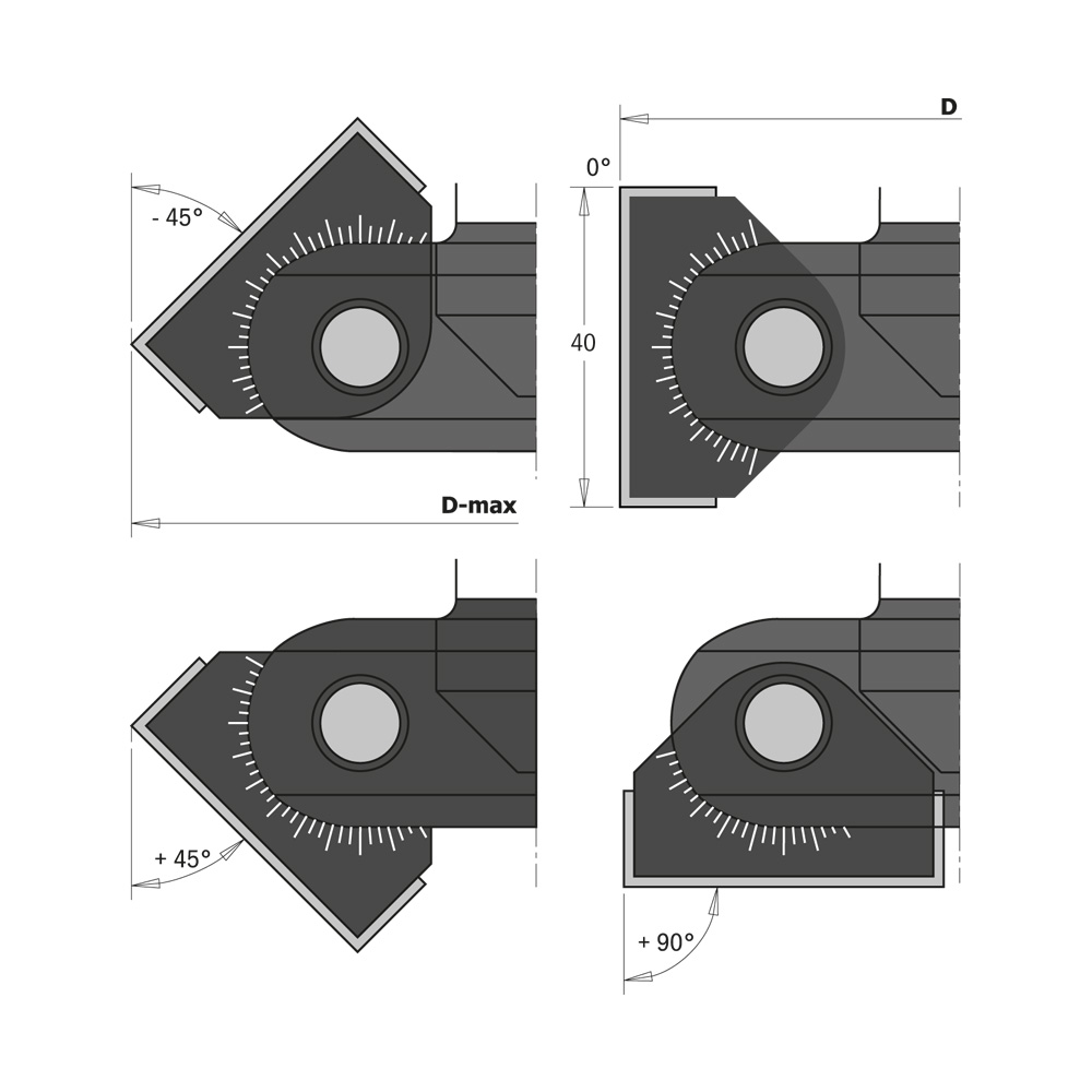 Adjustable chamfering CNC cutter