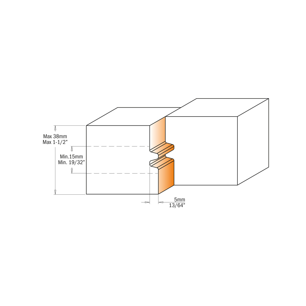 Reverse glue joint cutter heads